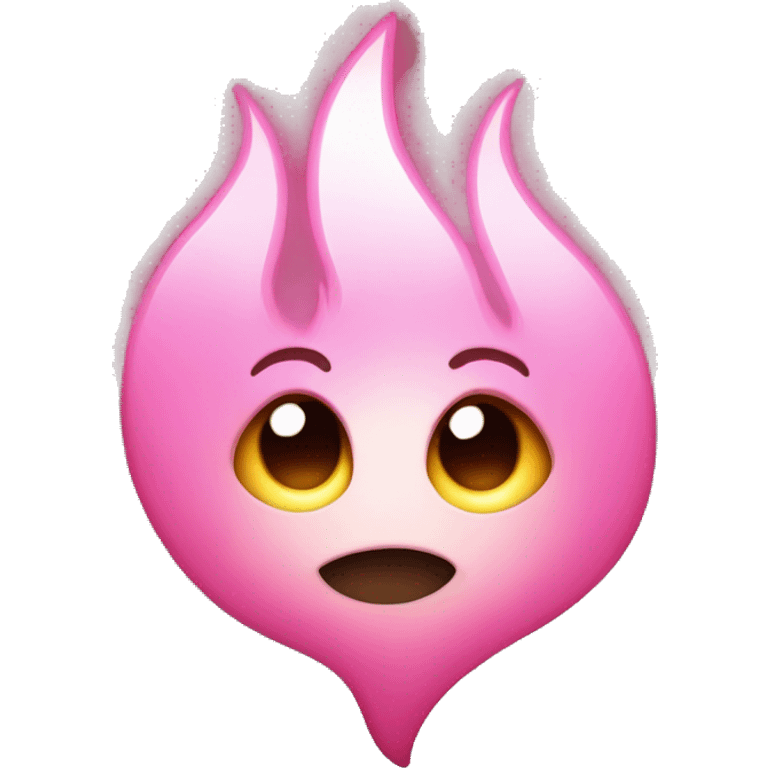 Pink flame heart  emoji