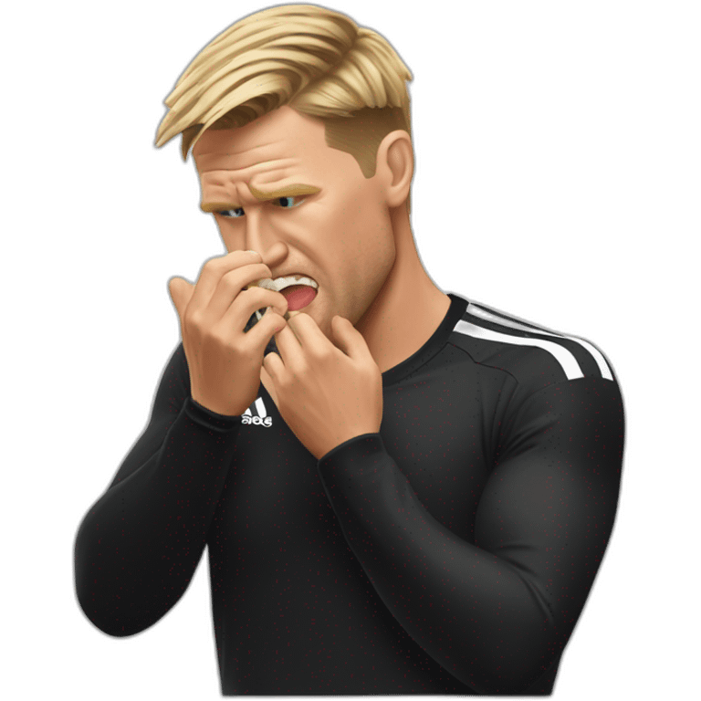 Eddie Howe biting nails emoji