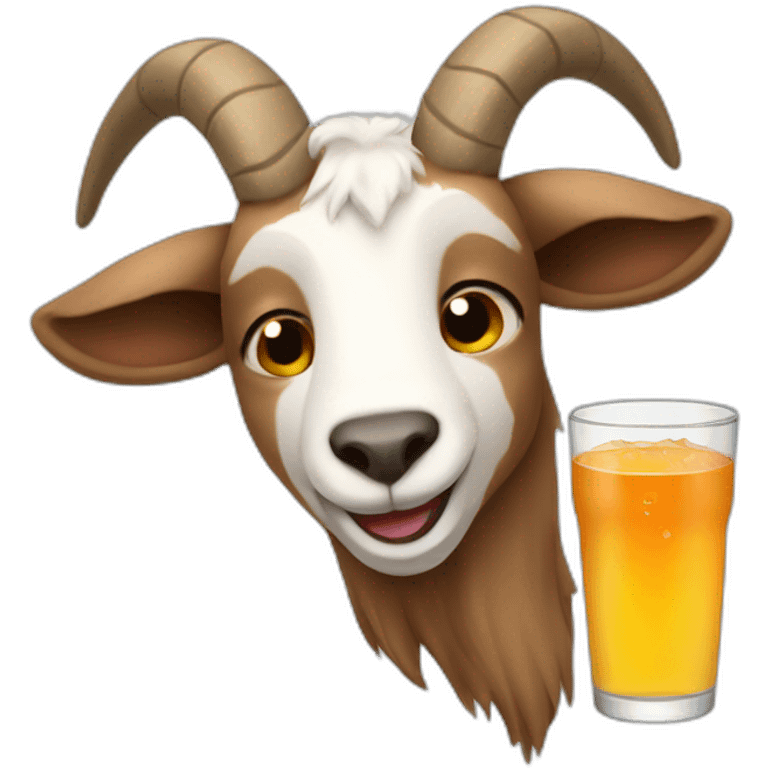 Goat drink Bear emoji