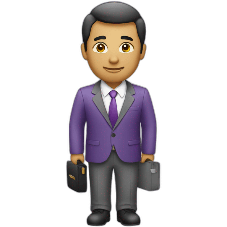 business trip purple icon emoji