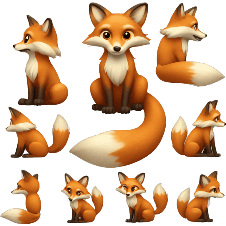 fox with 9 big tails  emoji