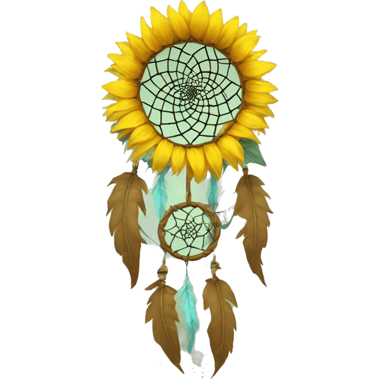 Sunflower dreamcatcher emoji