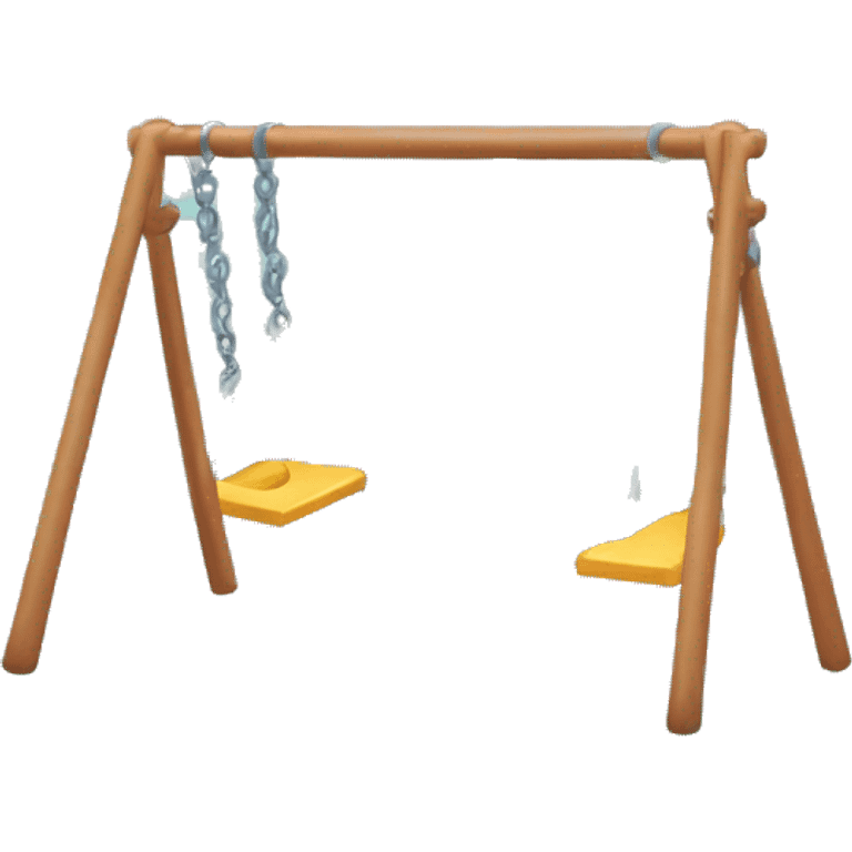 swing, swing set, playground swings, no person, discord emoji style emoji