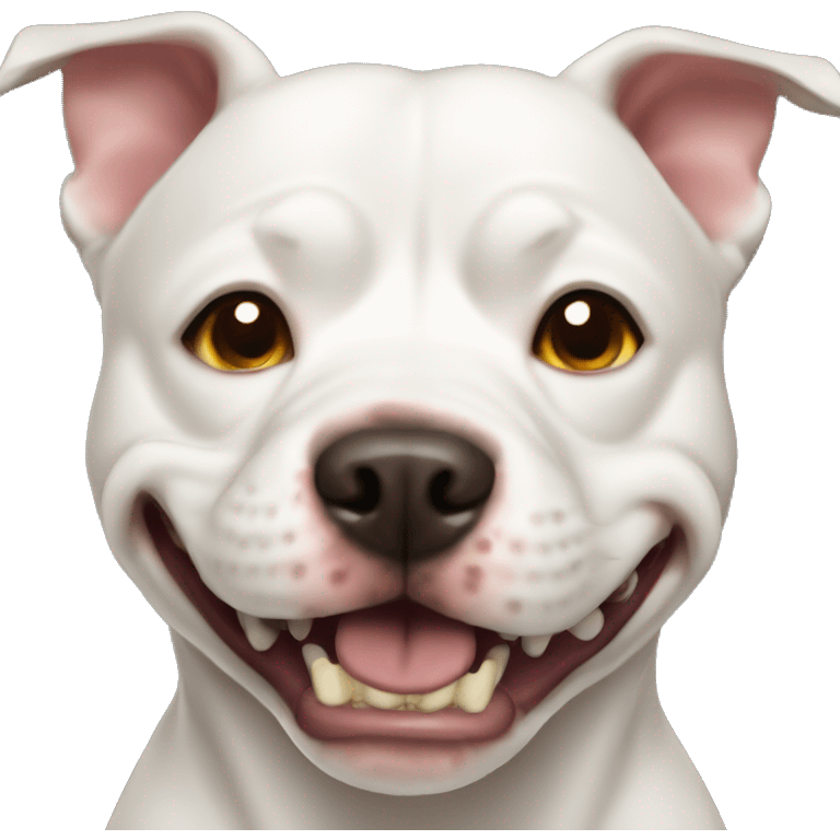 realistic pitbull inu teeth closeup emoji