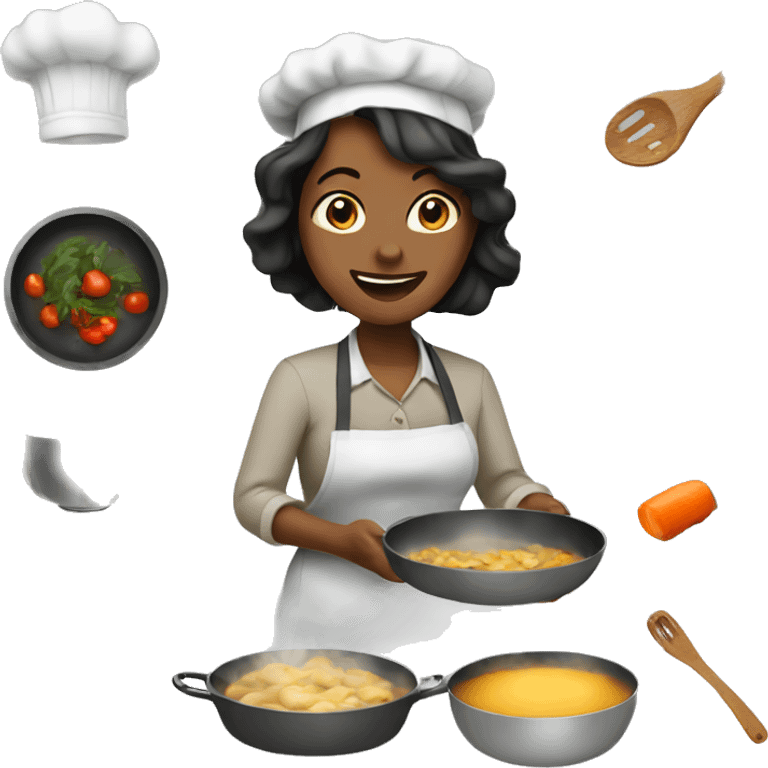 Women cooking emoji