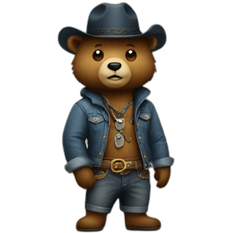 bear wearing santiags emoji