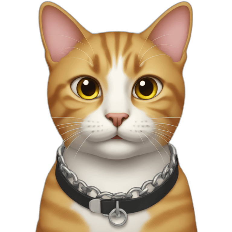 Cat wearing collar emoji