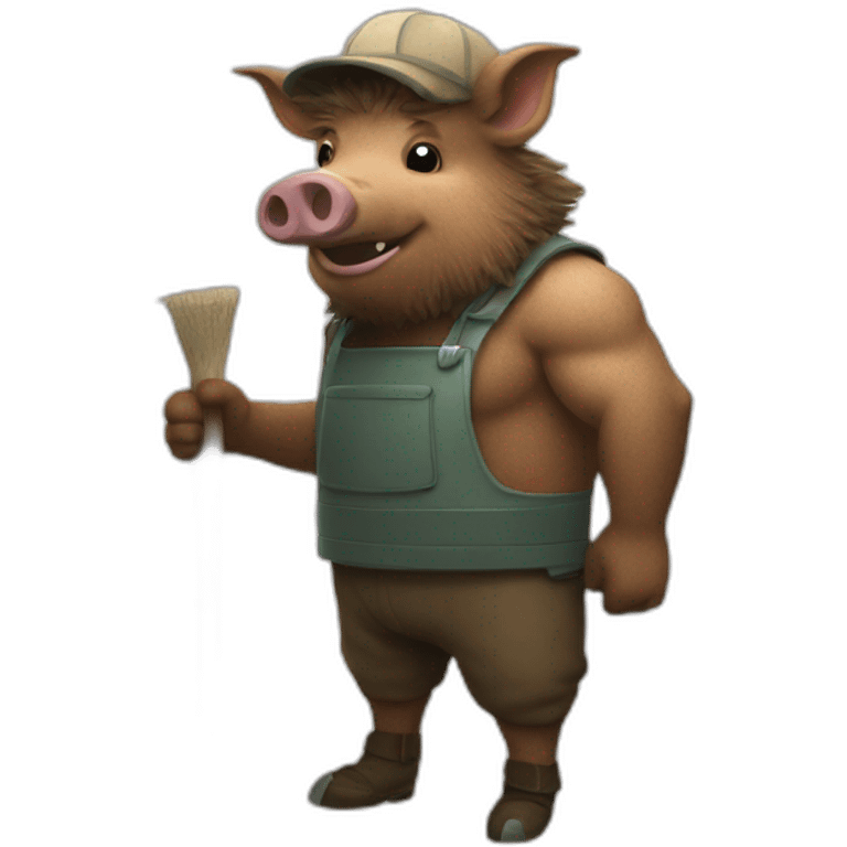 boar as dustman emoji