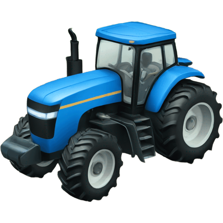 Blue tractor emoji