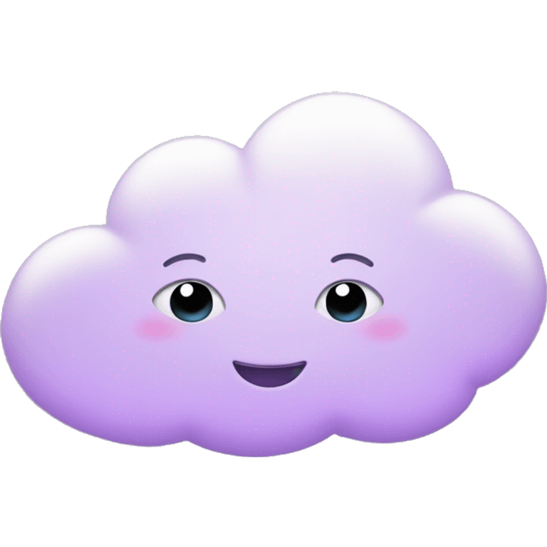 dream cloud with a light Purple Heart in it  emoji