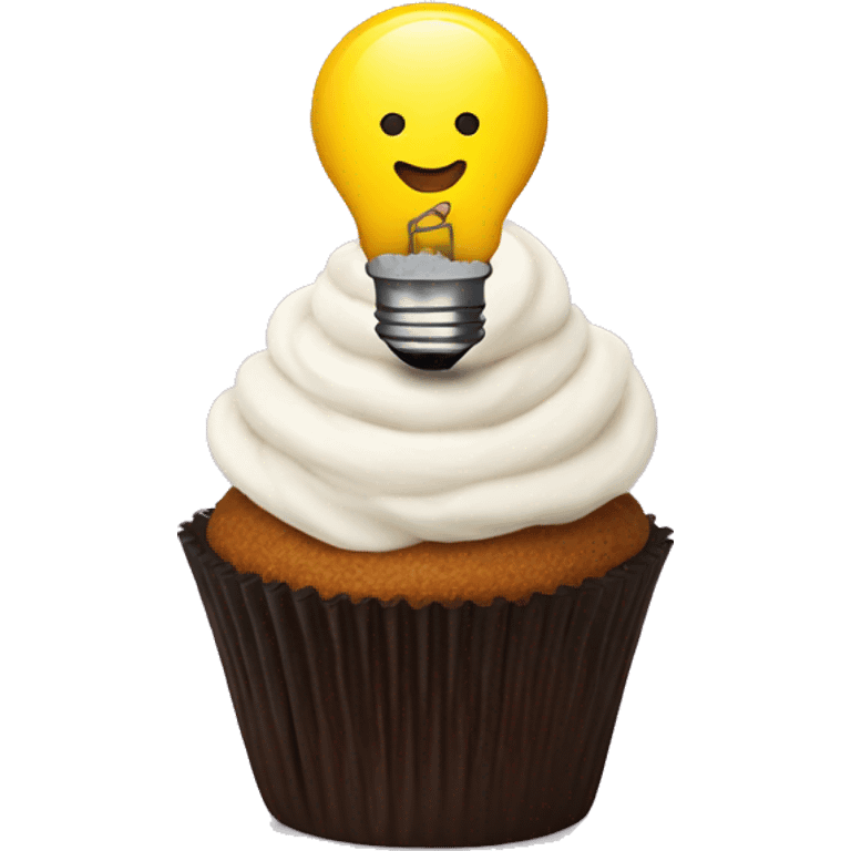 lightbulb cupcake emoji