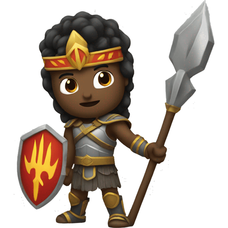 Warrior holding trident emoji