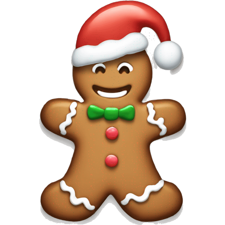 Christmas gingerbread cookie emoji