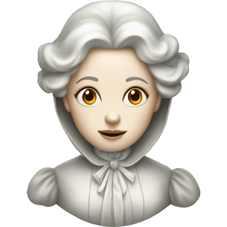 The ghost of an Victorian lady emoji