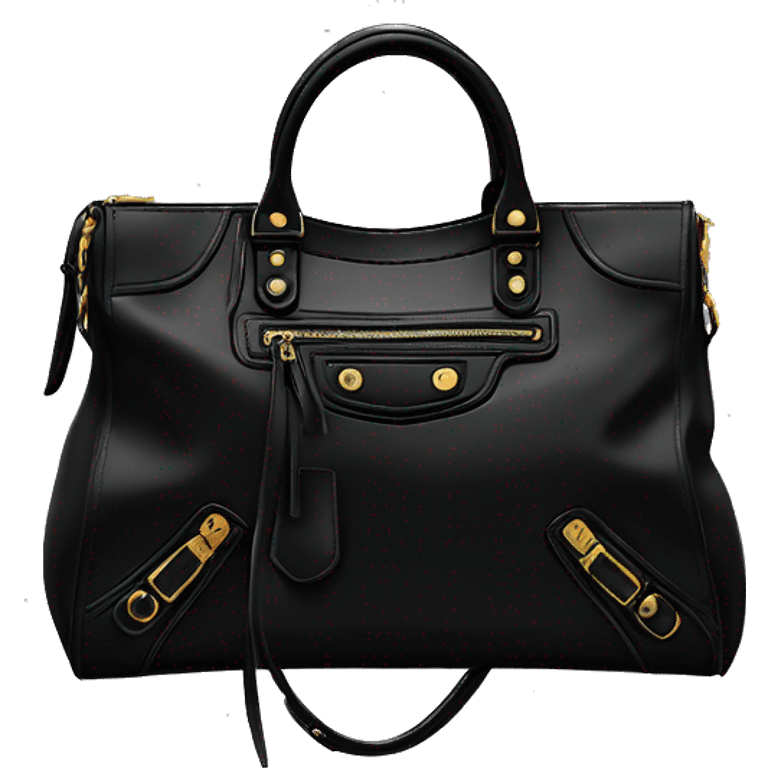 Balenciaga black  city  bag emoji