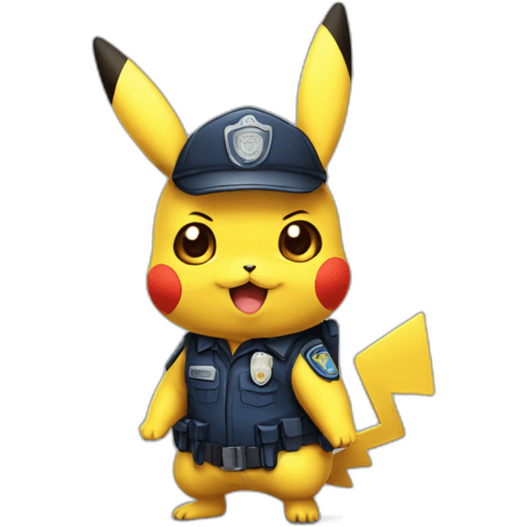 pikachu in police suit emoji