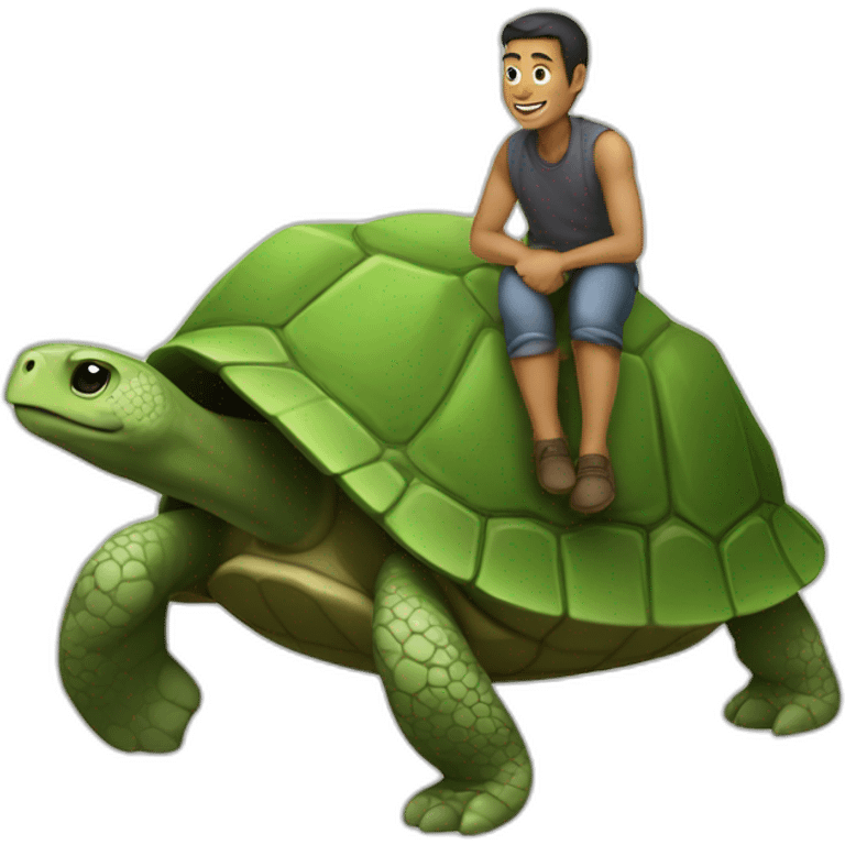 homme sur tortue emoji