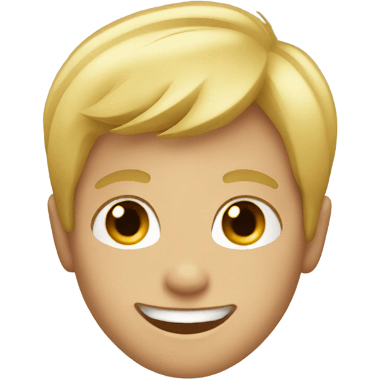 smiling boys with blonde hair emoji