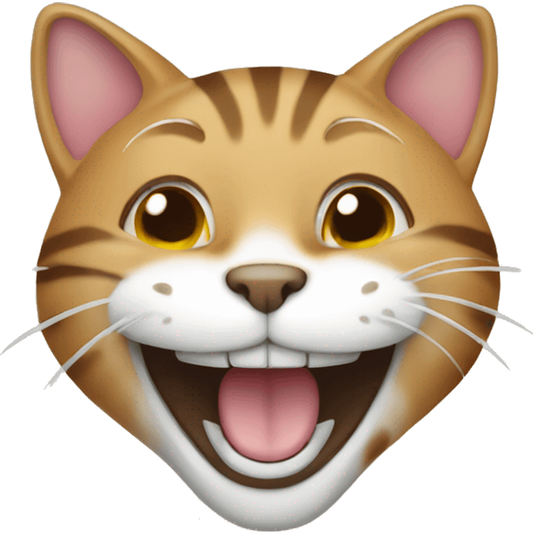 Tabby Cat laughing emoji