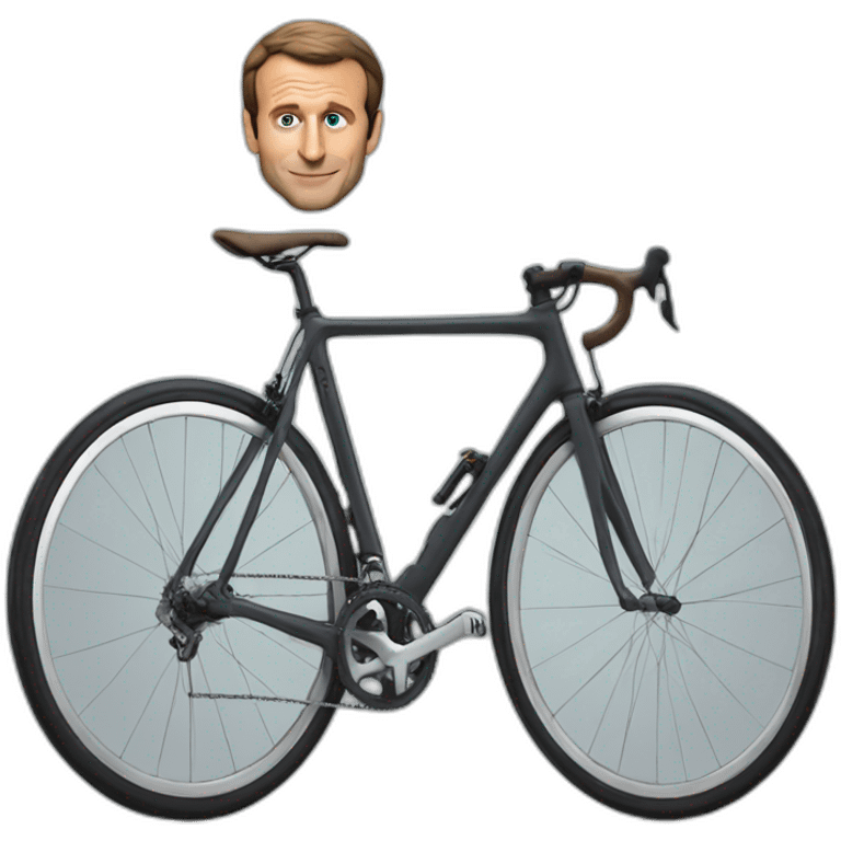 Macron a bike emoji