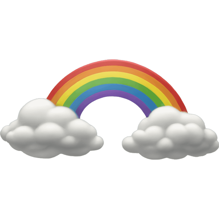 Rainbow in clouds emoji