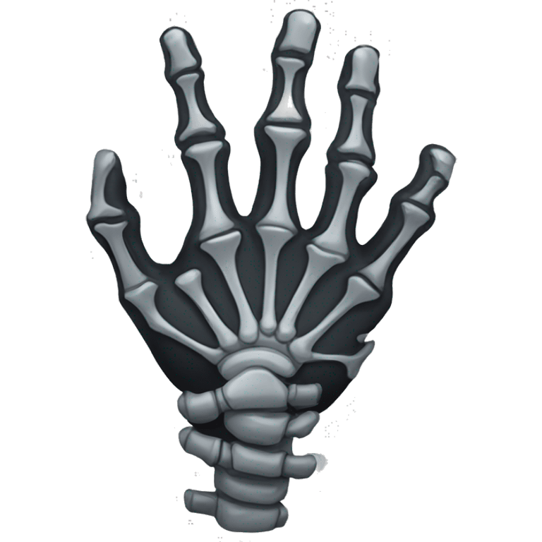 Skeleton rock hand emoji