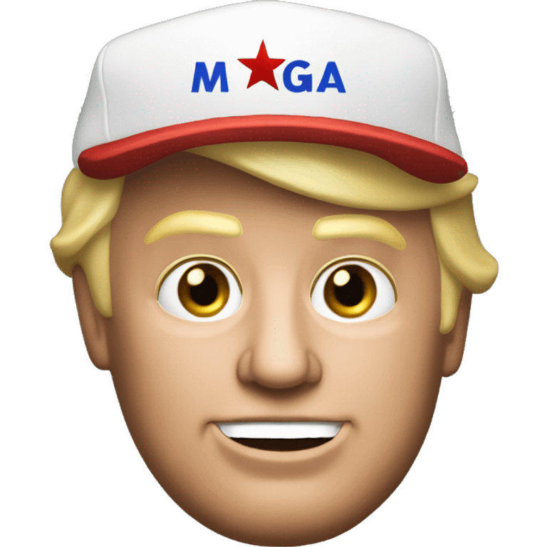 Realistic donald Trump wearing MAGA hat emoji