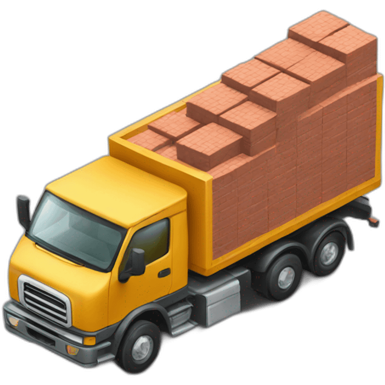 truck delivery bricks emoji