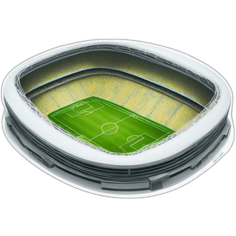 brazilian soccer stadium with completely white background emoji