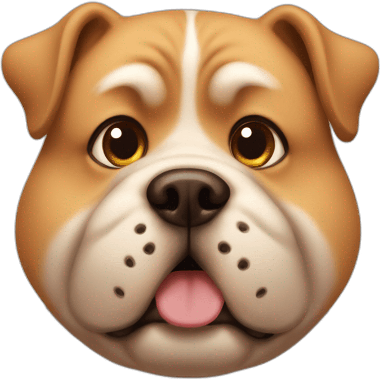 fat dog brown ducshand emoji