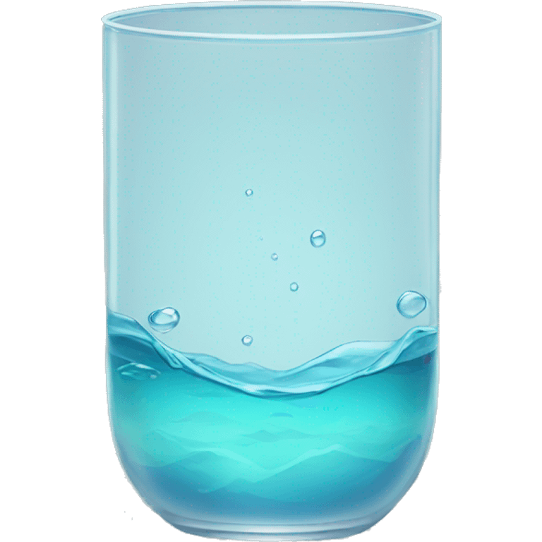 clear water in glass emoji