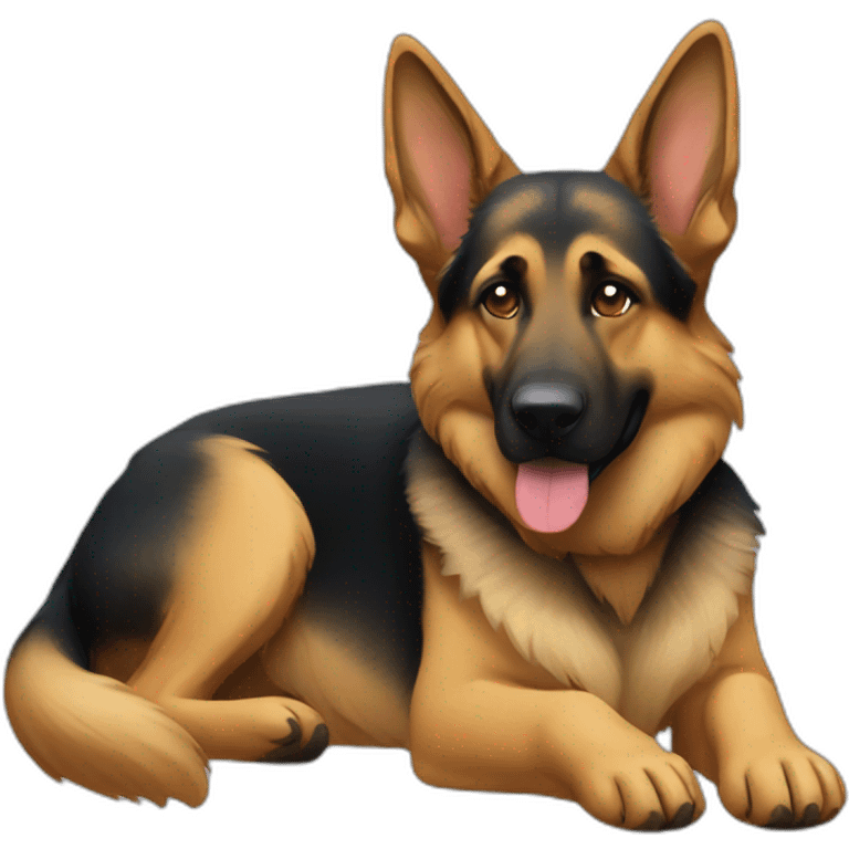 german-shepard-dog laying down emoji