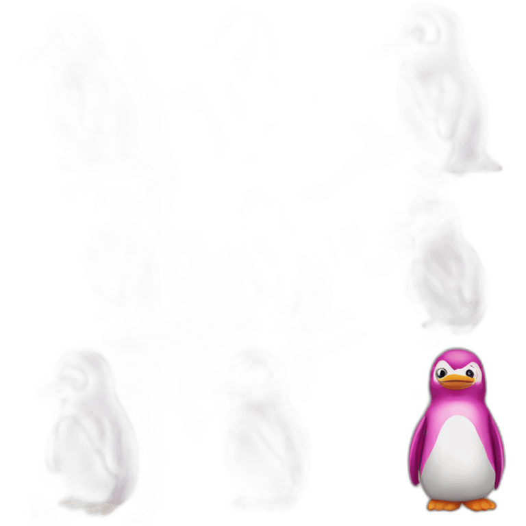 Pink pinguin emoji