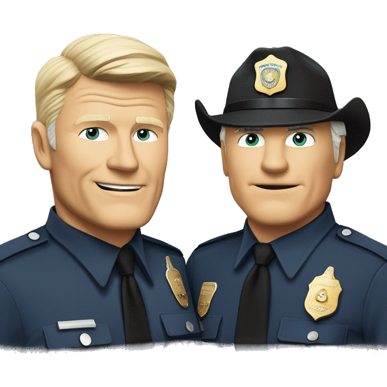 Martin Milner and Kent McCord as cops emoji