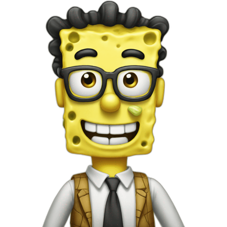 SpongeBob nerd emoji