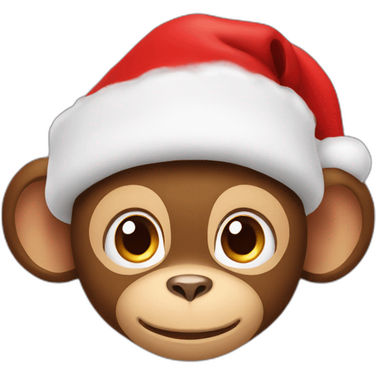 baby monkey in santa's hat emoji