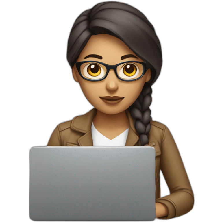 lightskin woman programmer with laptop emoji