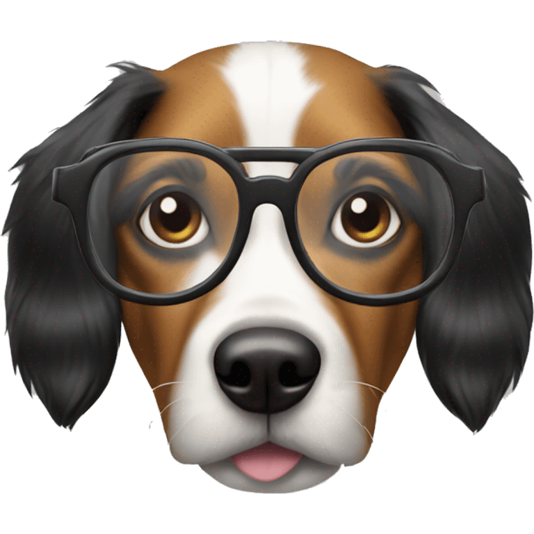 Dog with glasses  emoji