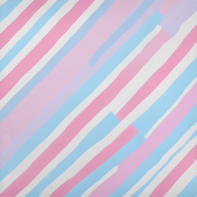 transgender pride flag with five horizontal stripes: light blue, pink, white, pink, and light blue emoji