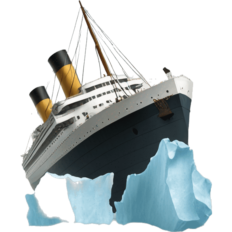 break titanic sinking with iceberg emoji