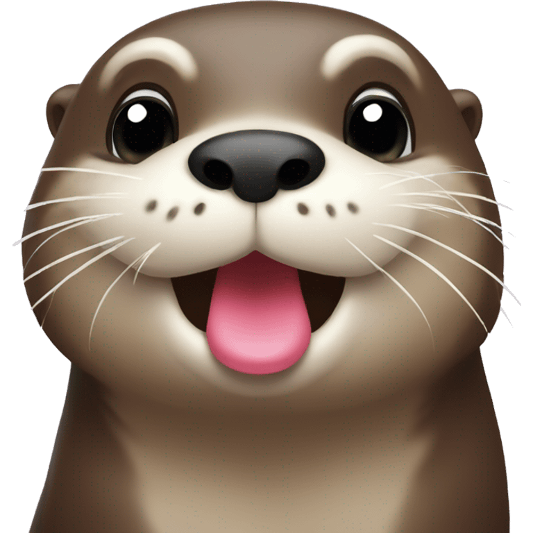 Otter blowing a kiss emoji