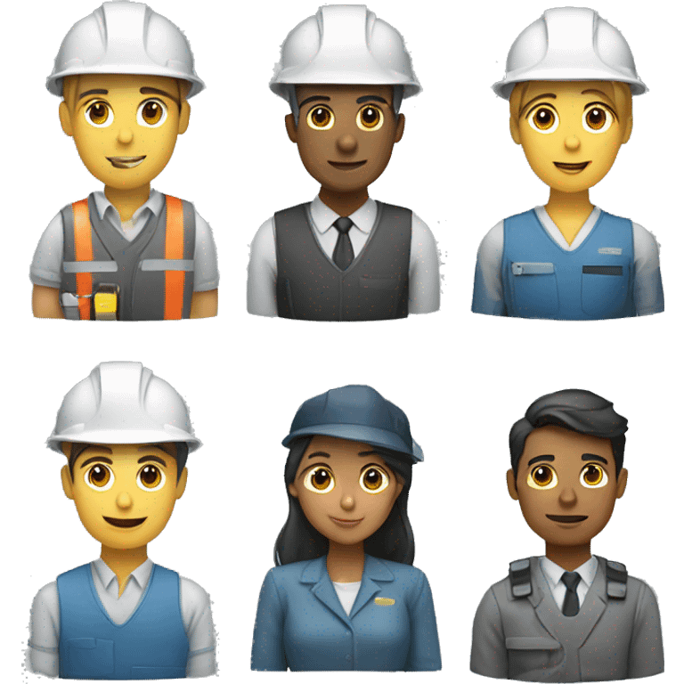 2 engineer men, 1 engineering student woman emoji