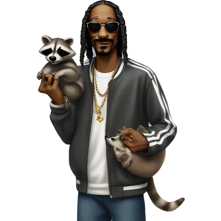 Snoop dogg holding raccoon  emoji