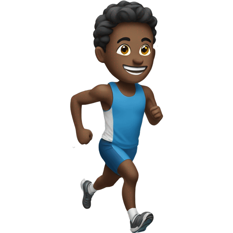 Runner with smile emoji