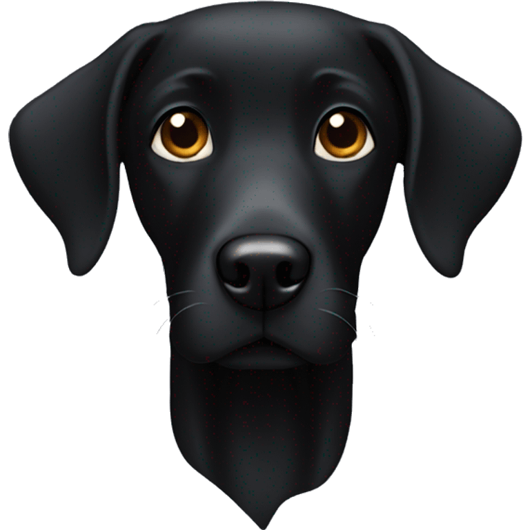 Black lab with dark eyes emoji