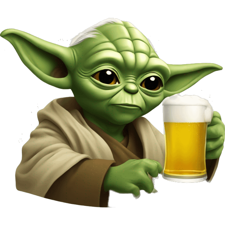 yoda drink a beer emoji