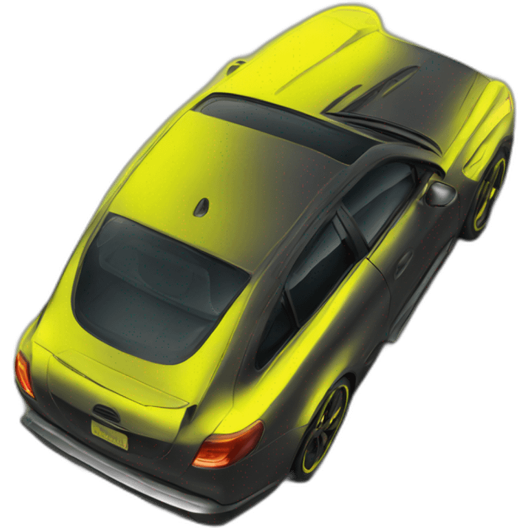 car yellow neon  emoji