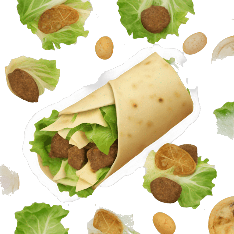 Caesar salad wrap is stuck in my head emoji