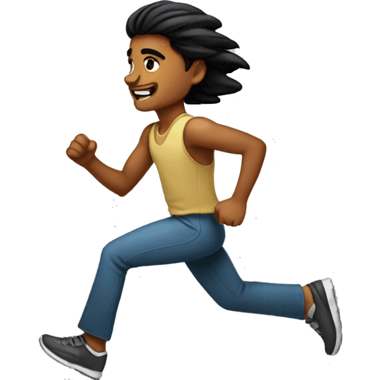 a young indian mn running emoji