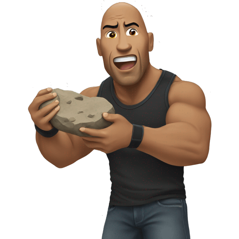 The rock eating a rock emoji